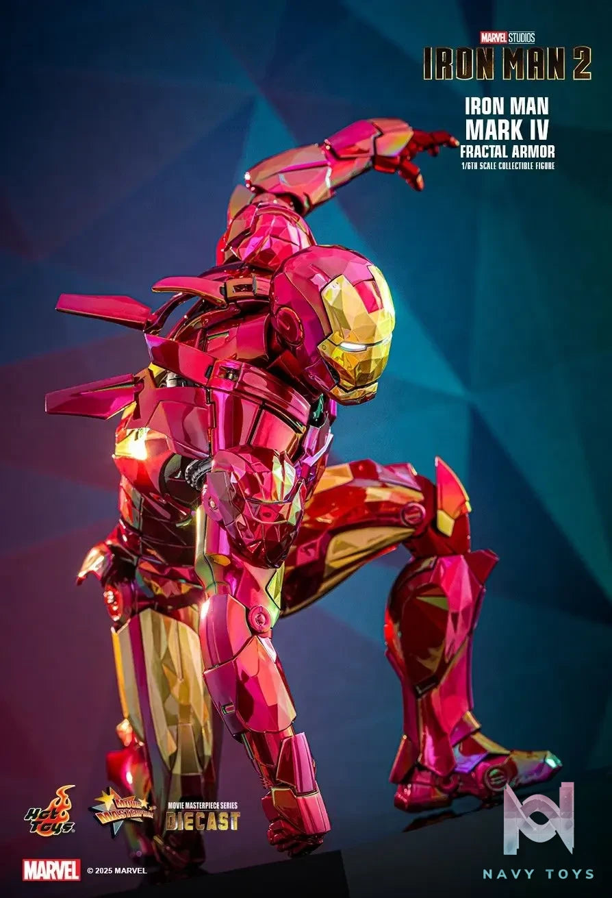 Hottoys – Marvel Iron Man 2 Iron Man Mark IV (Fractal Armor) 1/6th scale Collectible Figure MMS792D70 (Licensed)
