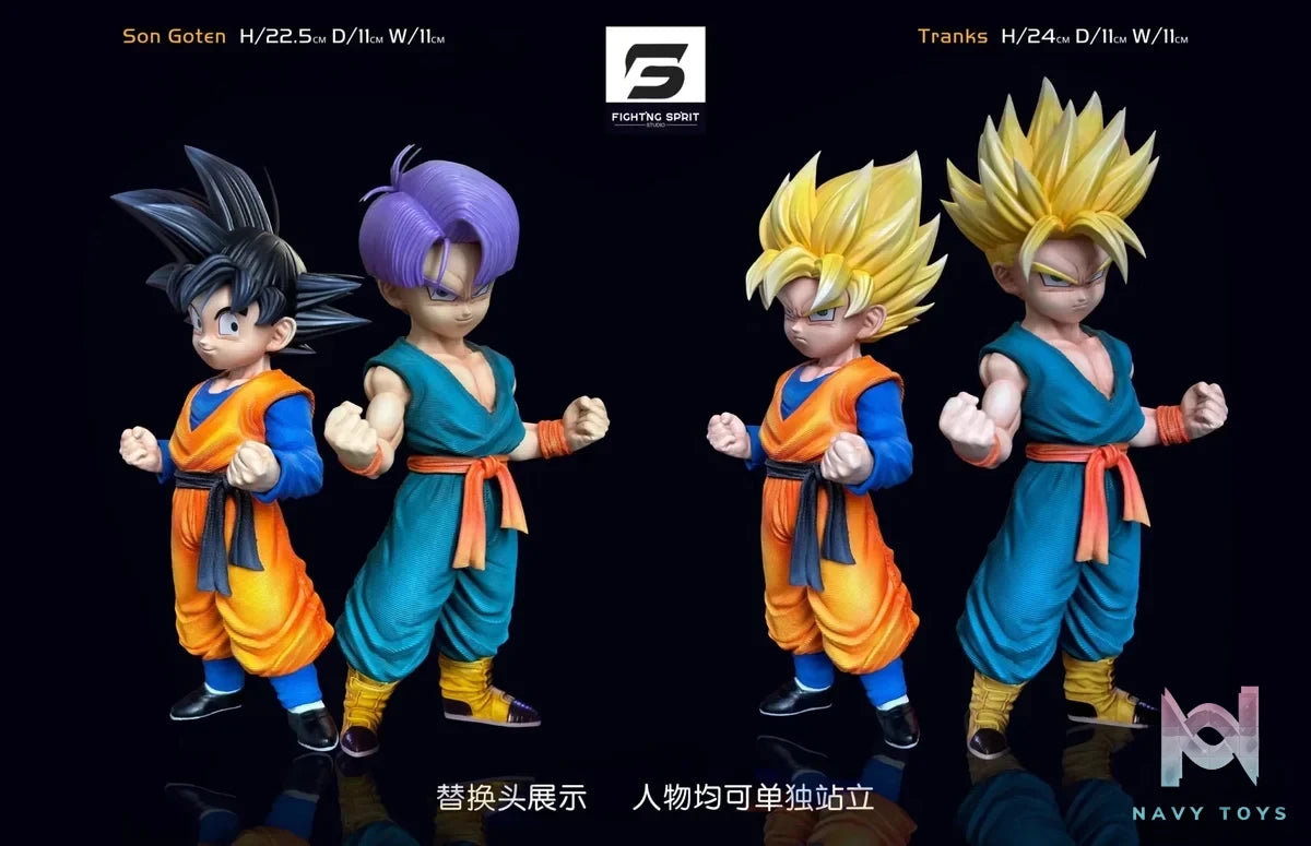 Fighting Sprit Studio - Dragon Ball Son Goten & Trunks resin statue Navy Toys anime figure