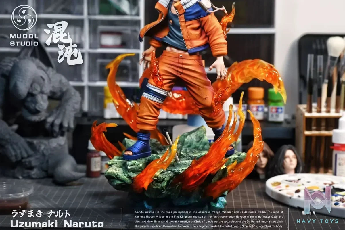 MUDDL Studio - Naruto Final Valley Battle Naruto Uzumaki resin statue Navy Toys anime figure