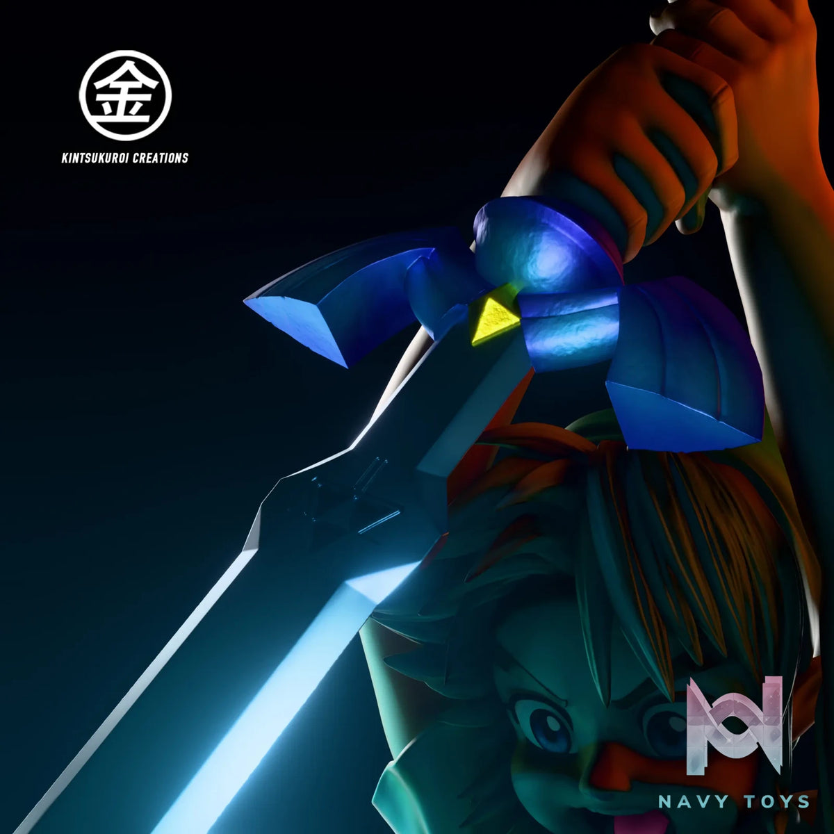 KINTSUKUROI CREATIONS Studio – The Legend of Zelda YOUNG LINK PULLING MASTER SWORD