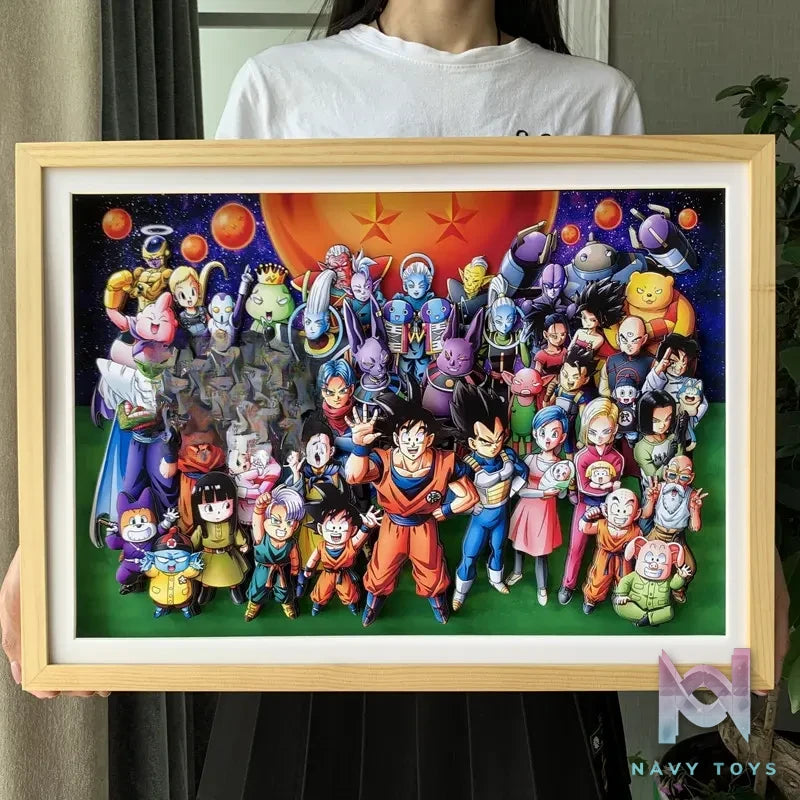 KALA HOME Studio – Dragon Ball Multiple Characters #05 3D Decorative Painting Dragon Ball