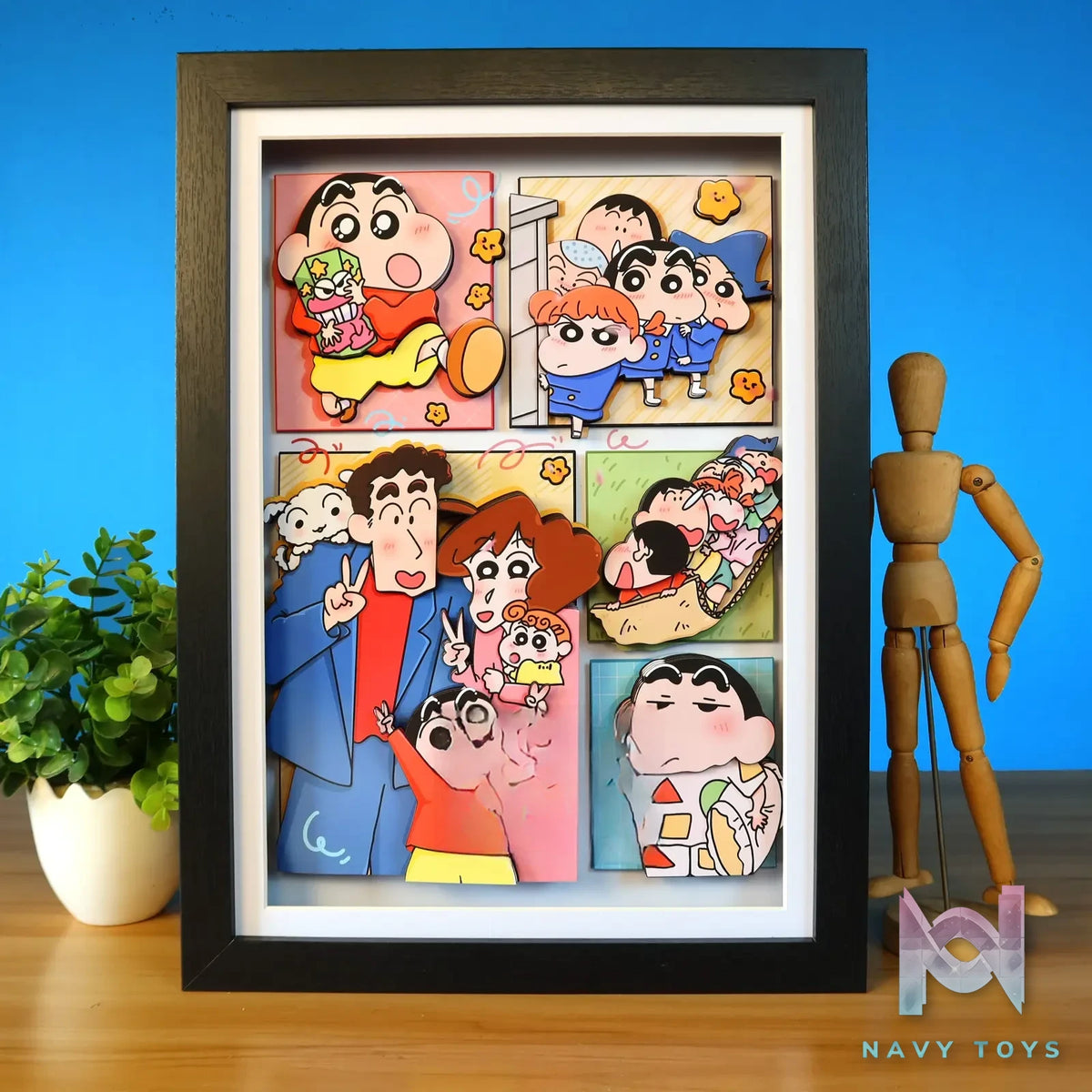 KALA HOME Studio – Crayon Shin-chan Multiple Characters #08 3D Decorative Painting Crayon Shin-chan