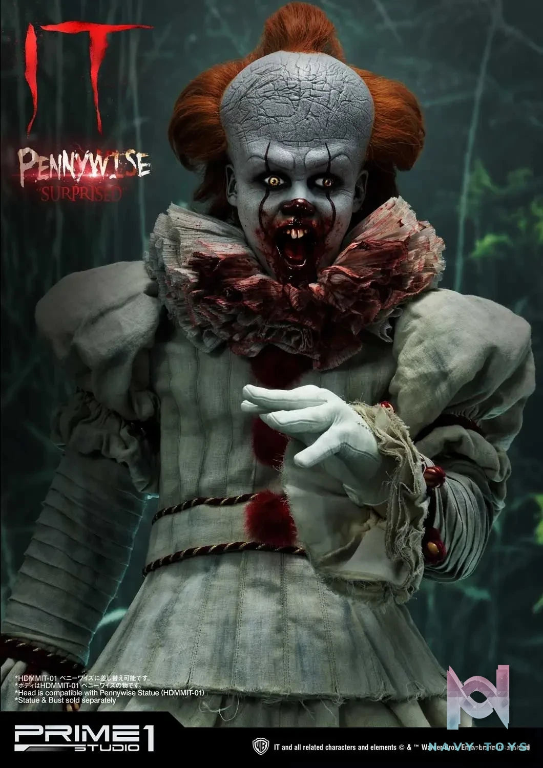 Prime 1 Studio – High Definition Bust IT (Film) Pennywise Head HDBIT-01 HDBIT-02 HDBIT-03 HDBIT-ALL (Licensed)
