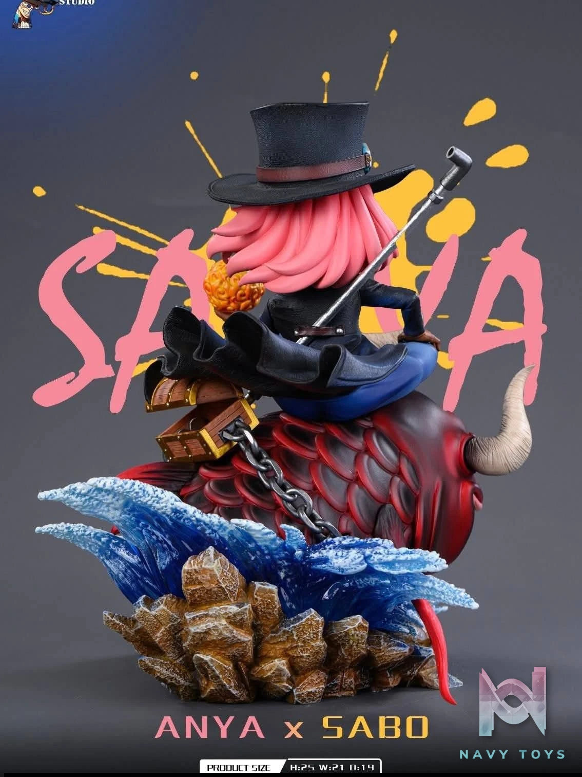 Anya x Sabo resin statue BiuBiu Studio anime figure