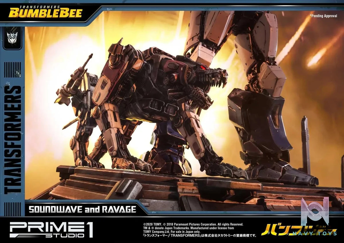 Prime 1 Studio – Museum Masterline Transformers: Bumblebee (Film) Soundwave & Ravage MMTFM-27 MMTFM-27EX (Licensed)