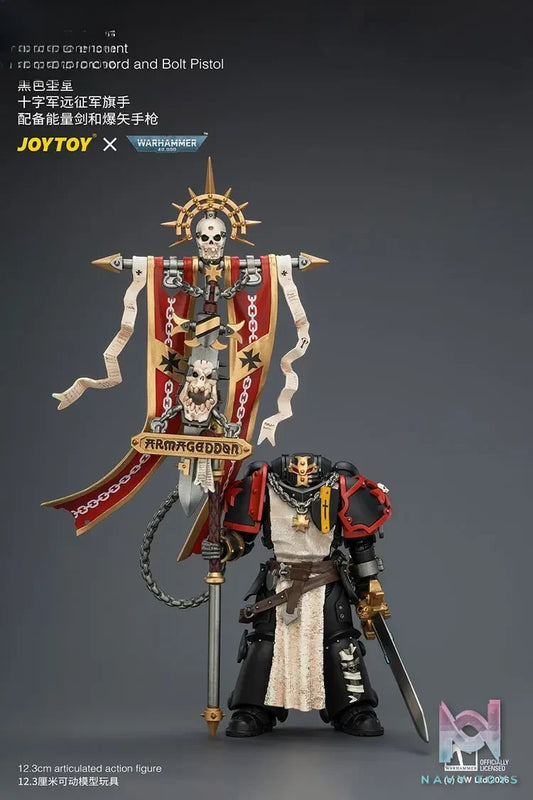 JOYTOY – Black Templars Crusader Ancient with Power Sword and Bolt Pistol JT04735 (Licensed)