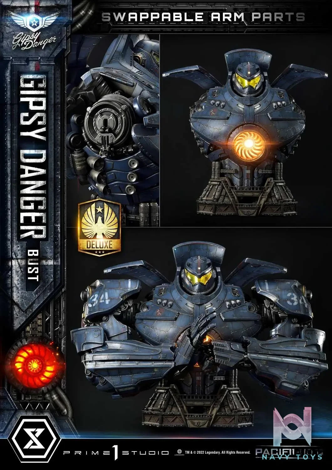 Prime 1 Studio – Life Size Bust Pacific Rim Gipsy Danger LSPACRIM-01 LSPACRIM-01DX (Licensed)