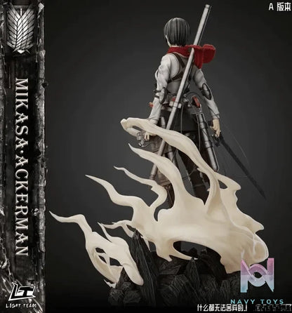 LIGHT TEAM Studio - Attack on Titan Character Series Final Season Mikasa Ackerman resin statue Navy Toys anime figure