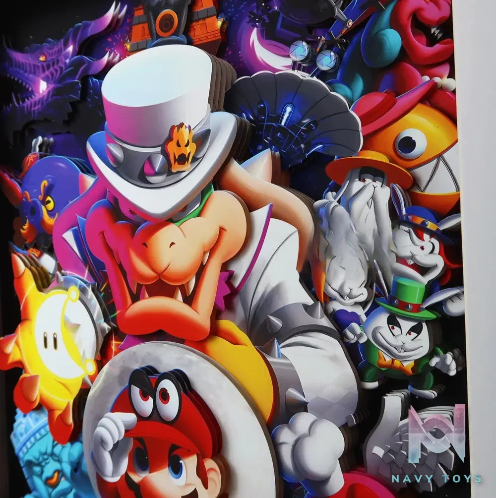 KALA HOME Studio – Super Mario Multiple Characters #02 3D Decorative Painting Super Mario