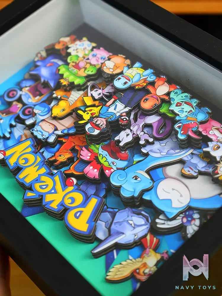 Yu Zhi Jiang Studio – Pokémon Multiple Characters 3D Decorative Painting Pokémon