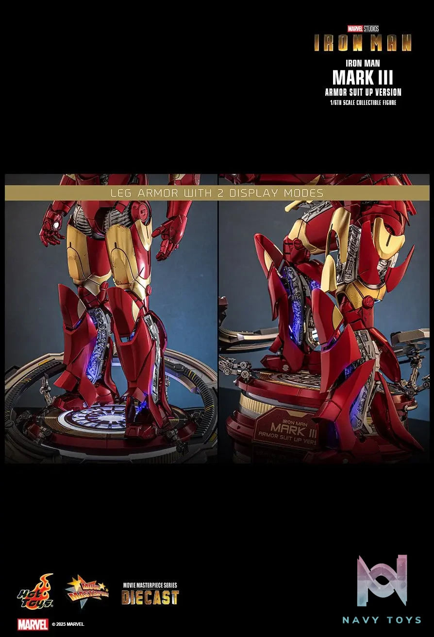 Hottoys – Iron Man Mark III (Armor Suit Up Version) 1/6th scale Collectible Figure MMS825D72 (Licensed)