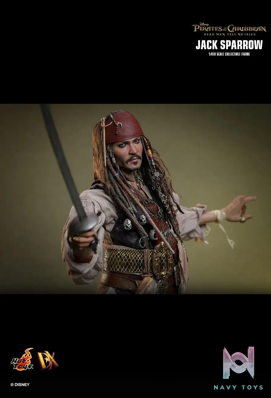 Hottoys – Pirates of the Caribbean: Dead Men Tell No Tales Jack Sparrow 1/6th scale Collectible Figure DX37 DX38 (Licensed)
