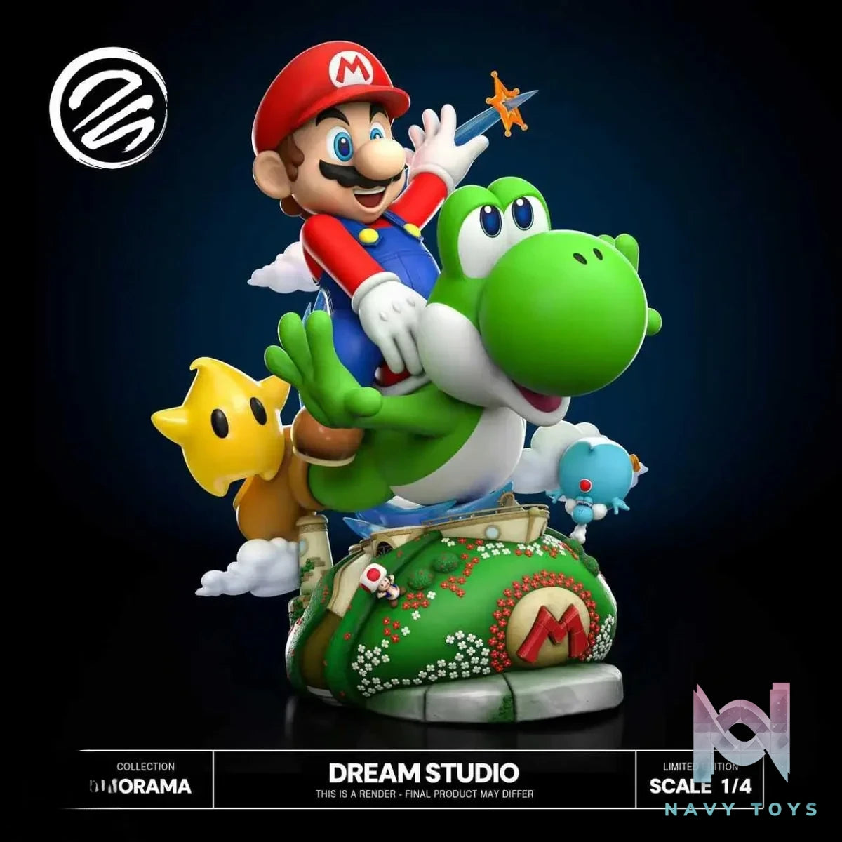 Mario X Yoshi Super Mario Galaxy 2 - Dream Studio resin statue Navy Toys anime figure