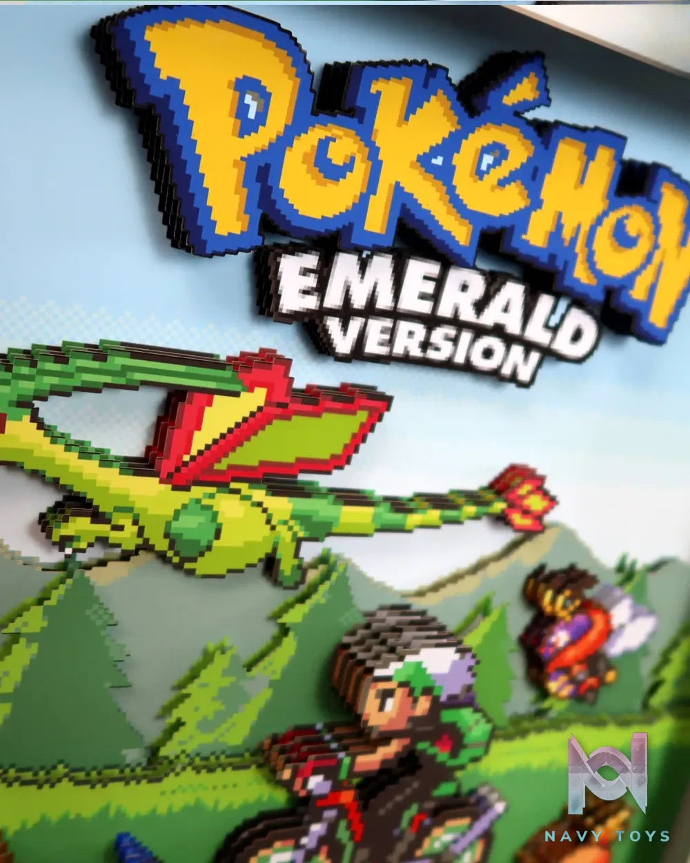 KALA HOME Studio – Pokémon Emerald Version Pixel Art 3D Decorative Painting Pokémon