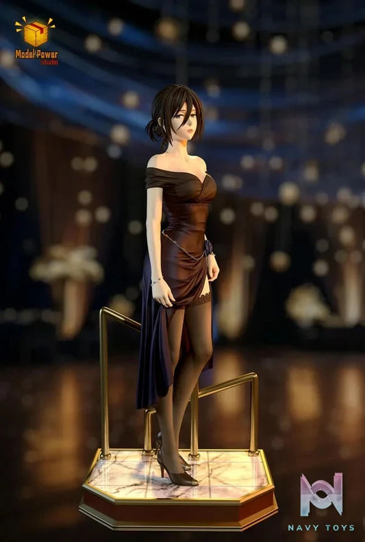 Model Power Studio - Attack on Titan Midnight Banquet Series 1 Mikasa Ackerman resin statue Navy Toys anime figure