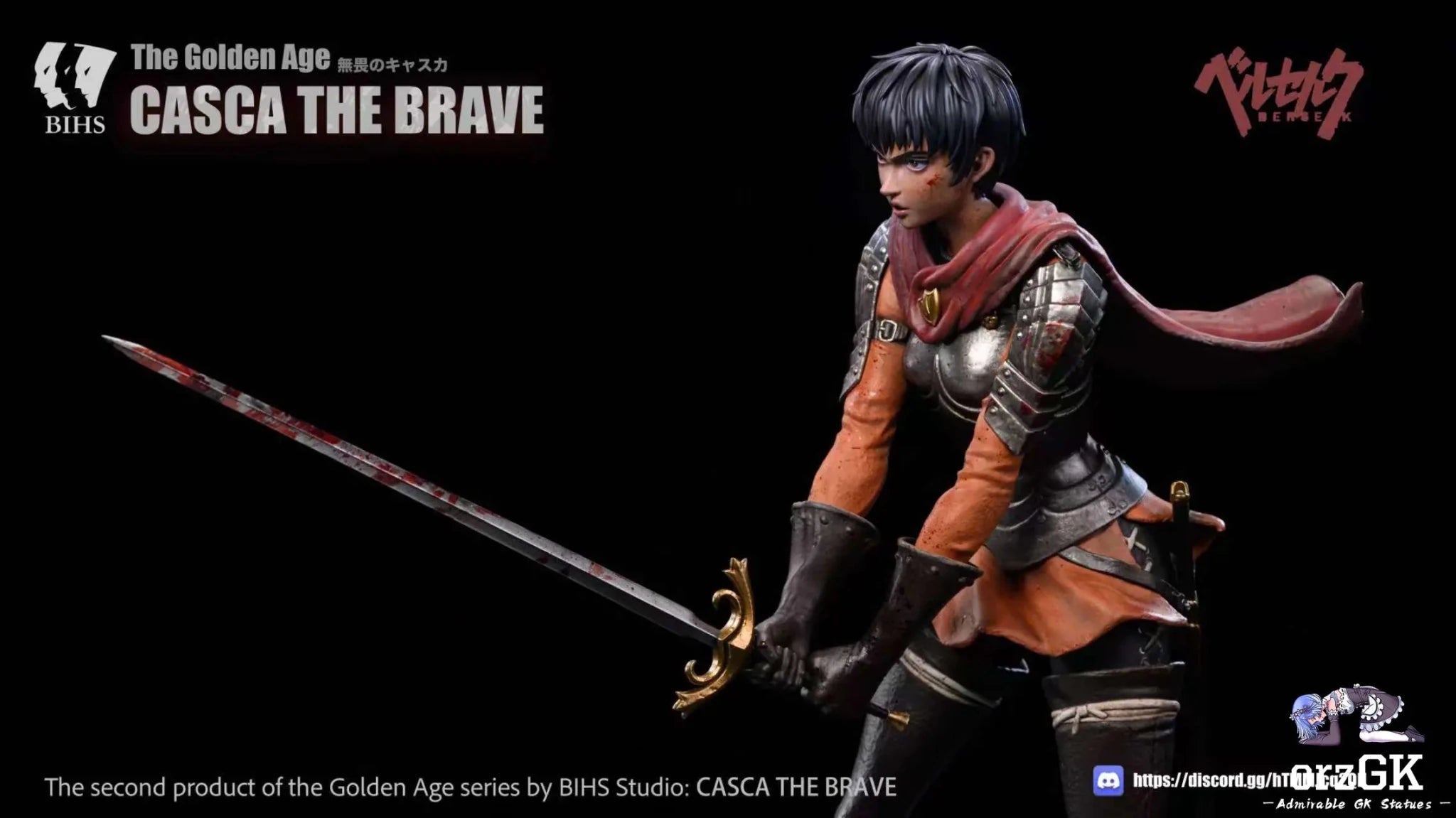 Legend 2 Golden Age Chapter Casca The Brave - Berserk - BIHS Studio resin statue Navy Toys anime figure