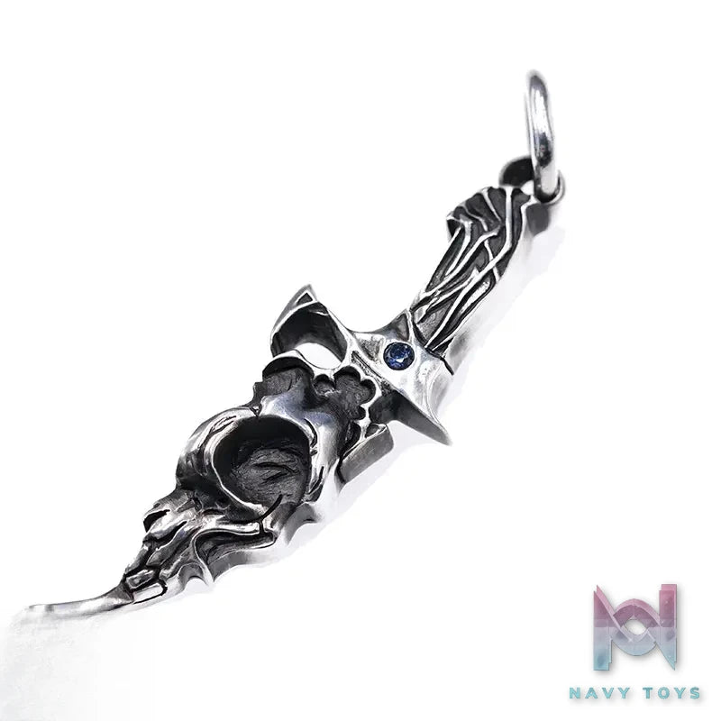 Raven Studio (silver jewelry) – Original Exclusive “General’s Triumph” Skull Knife Pendant Original