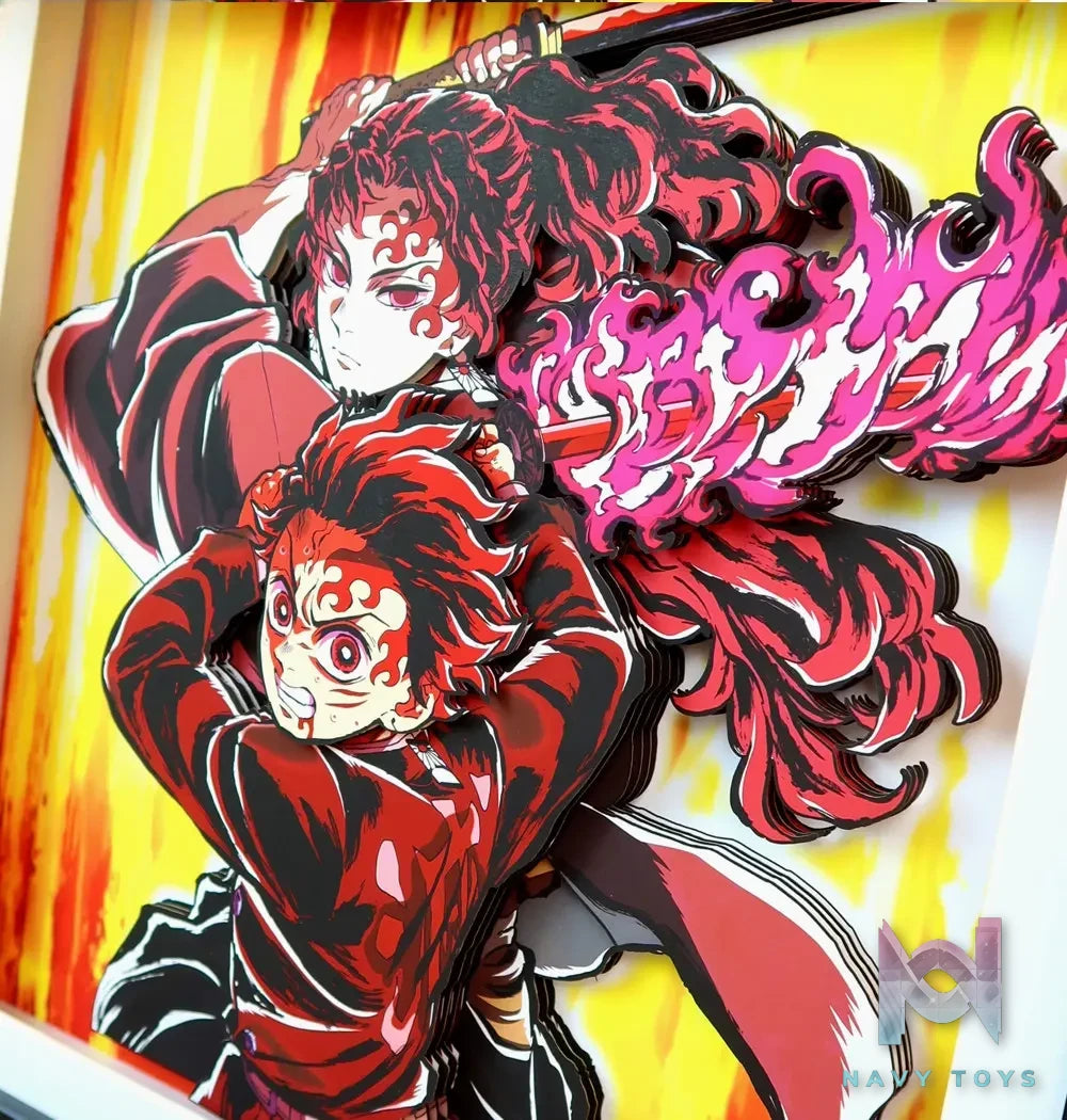 KALA HOME Studio – Tanjiro Kamado X Yoriichi Tsugikuni 3D Decorative Painting Demon Slayer