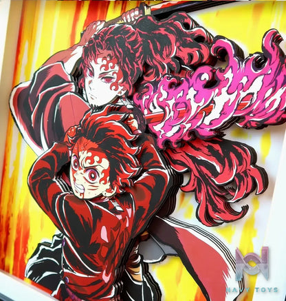 KALA HOME Studio – Tanjiro Kamado X Yoriichi Tsugikuni 3D Decorative Painting Demon Slayer