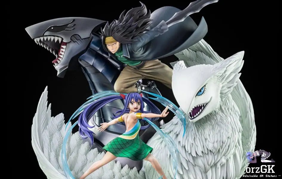 Tsume Studio - Fairy Tail HQS Gajeel & Wendy Limited Statue (Licensed) resin statue Navy Toys anime figure