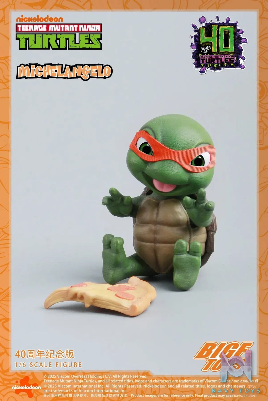 BIGFTOYS – TNMT Michelangelo 40th Anniversary Edition 1/6 Action Figure BIGF-004 (Licensed)