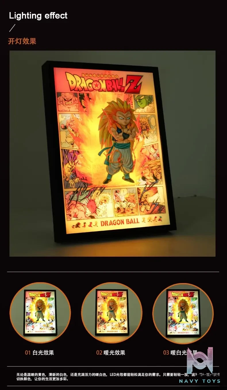 Time tree Studio – Dragon Ball Son Goku & Gotenks Decorative 3D Stereoscopic Painting