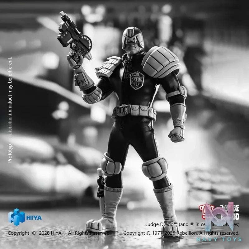 Hiya Toys – EXQUISITE SUPER Series Judge Dredd (Black X White Ver.) 1/12 Scale Action Figure ESJ0163 (Licensed)