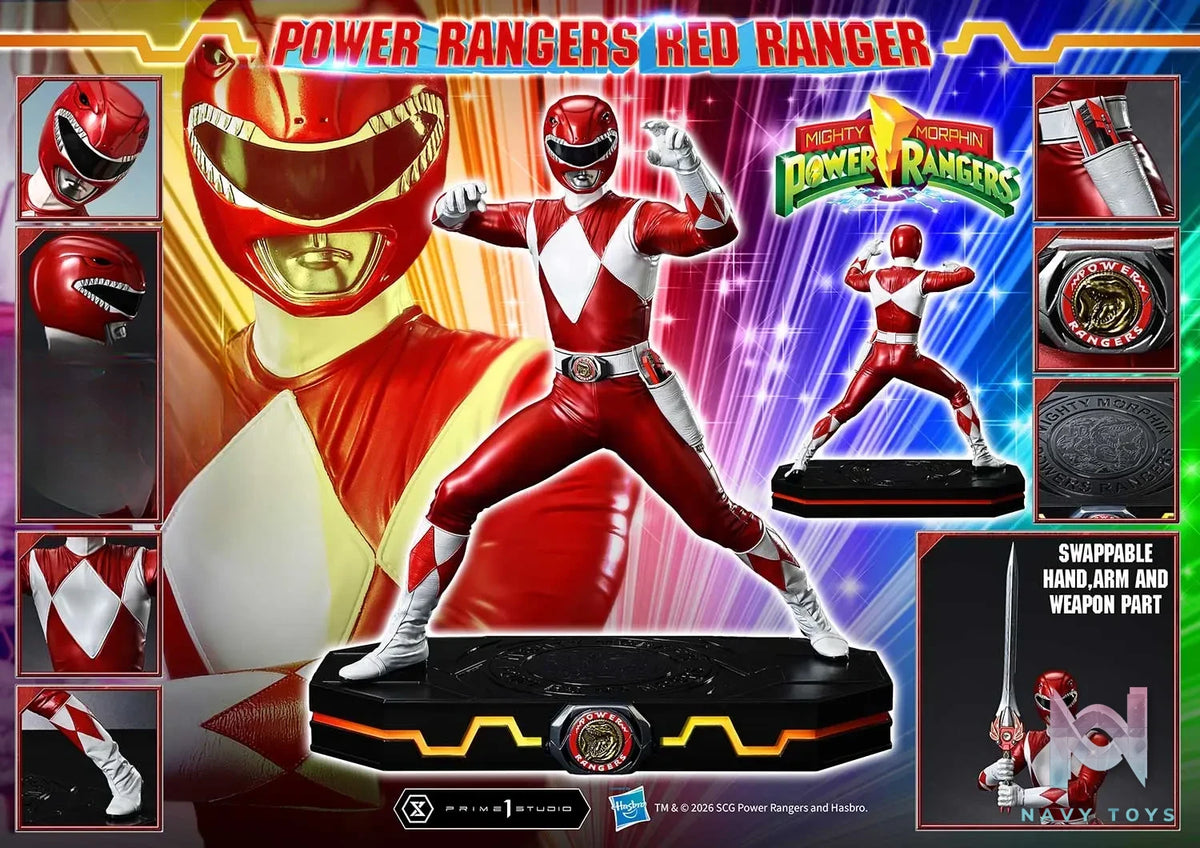 Prime 1 Studio – Premium Masterline Mighty Morphin Power Rangers Power Rangers Red Ranger PMPWR-02 (Licensed)