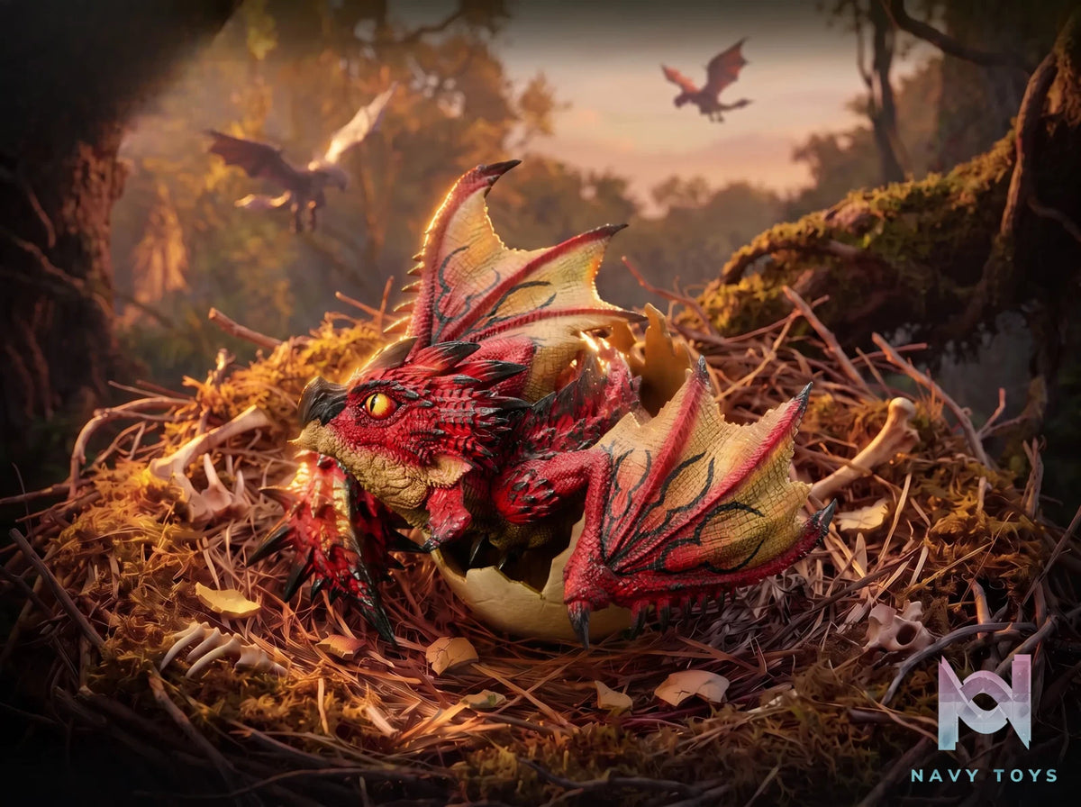 Dragon Realm Studio – Newborn Egg Series Rathalos X Rathian Family Set Monster Hunter