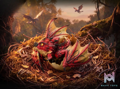 Dragon Realm Studio – Newborn Egg Series Rathalos X Rathian Family Set Monster Hunter