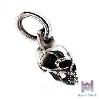 Raven Studio (silver jewelry) – Mini Realistic Skull Pendant Original