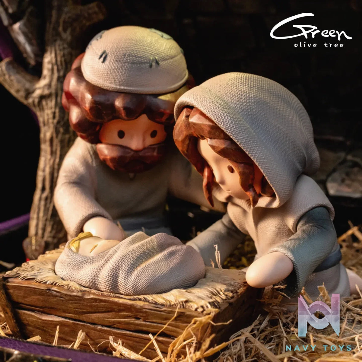 Green Olive Tree Studio – BOX Story Illustration Series-He Was Born in a Manger (Licensed)