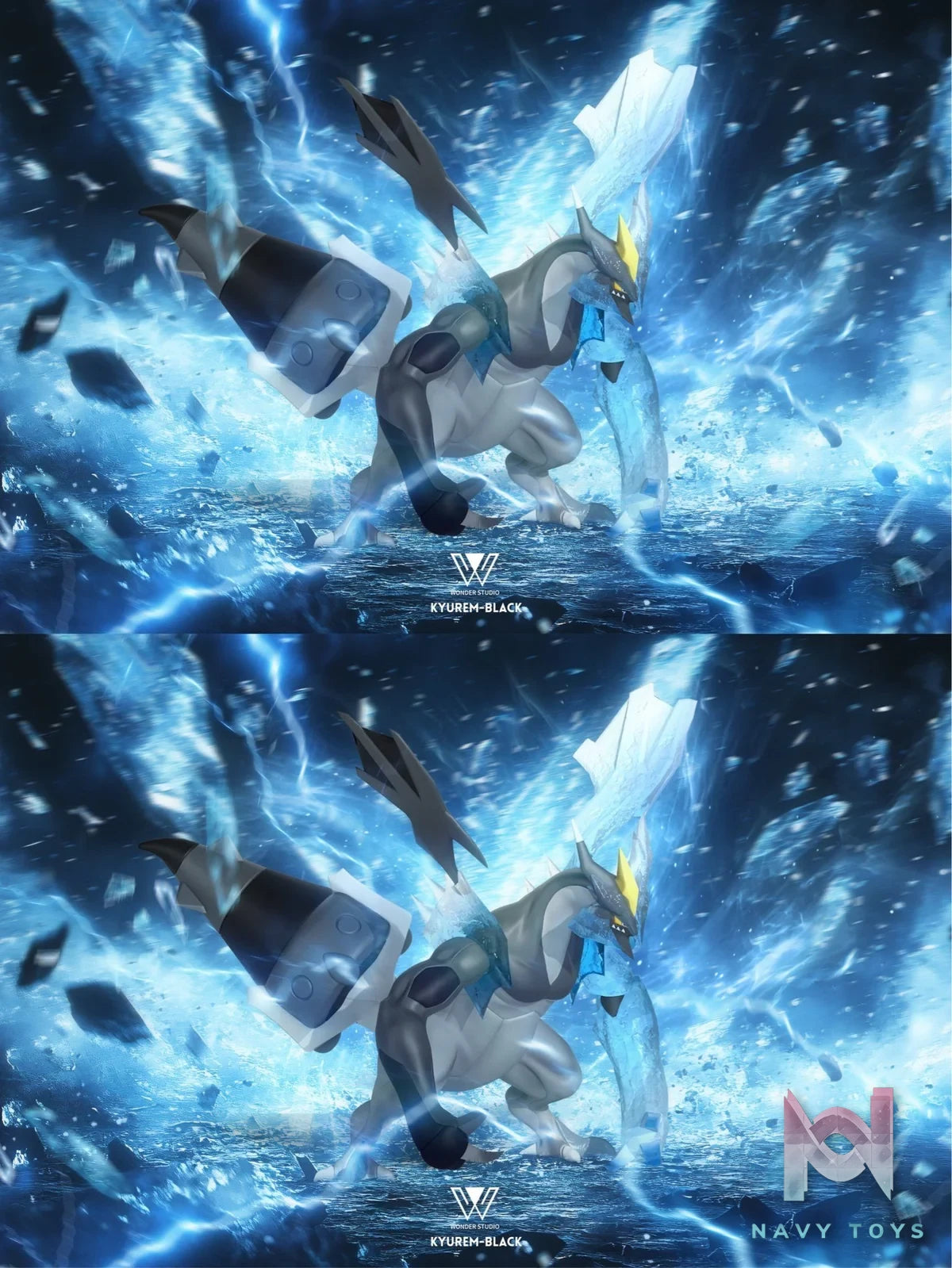 Black and White Kyurem - Pokemon - Wonder Studio resin statue Wonder Studio anime figure