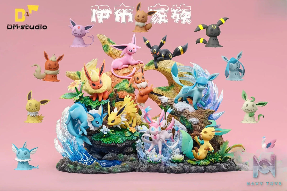 DM Studio – Pokémon Ecological Family Series #3 Eevee Family Stitching 1 Water Fire Thunder Eevee