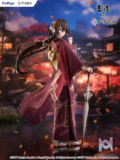 FURYU – Yoshitoku x F:NEX Mikasa blue flower komachi ver -Japanese Doll- 1/4 Scale Figure (Licensed)