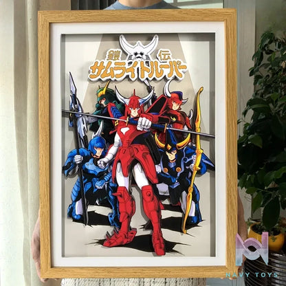 KALA HOME Studio – Ronin Warriors Multiple Characters 3D Decorative Painting Ronin Warriors
