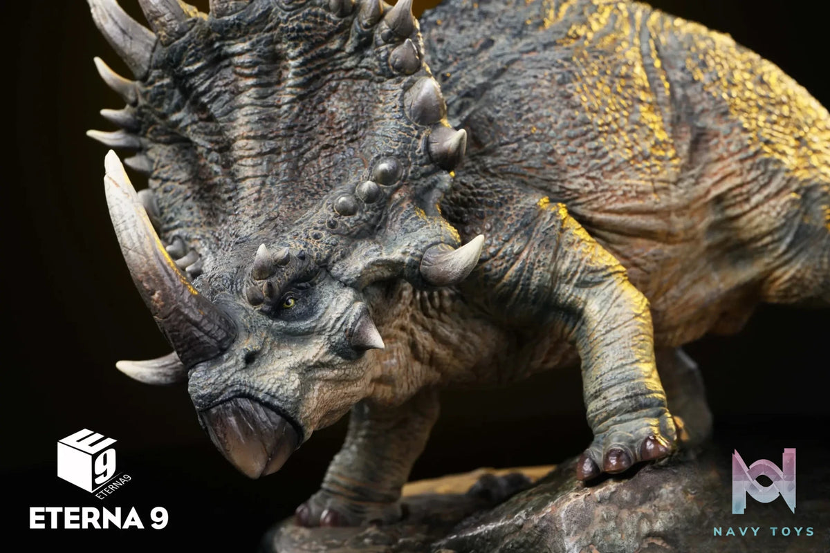E9 studio – Original Dinosaur Series Triceratops Scene Collectible Model (Licensed)