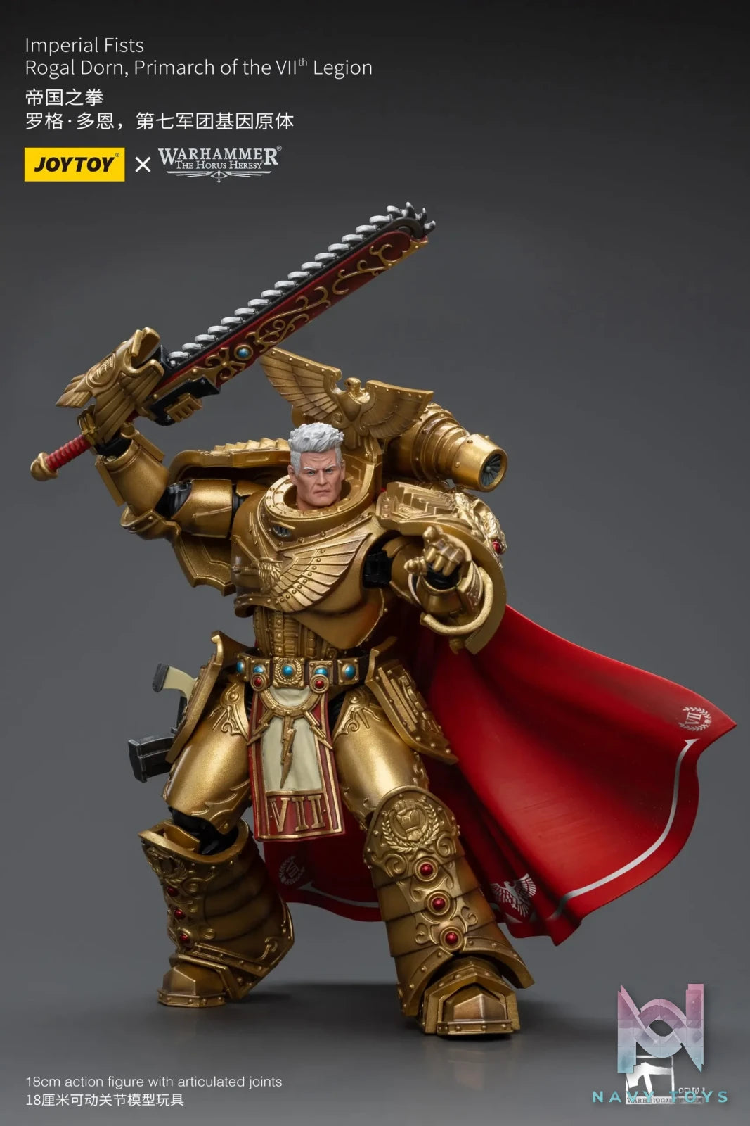 JOYTOY Studio – Warhammer ‘The HorusHeresy’ Imperial Fists Rogal Dorn, Primarch of the Vllth Legion JT8865 (Licensed)