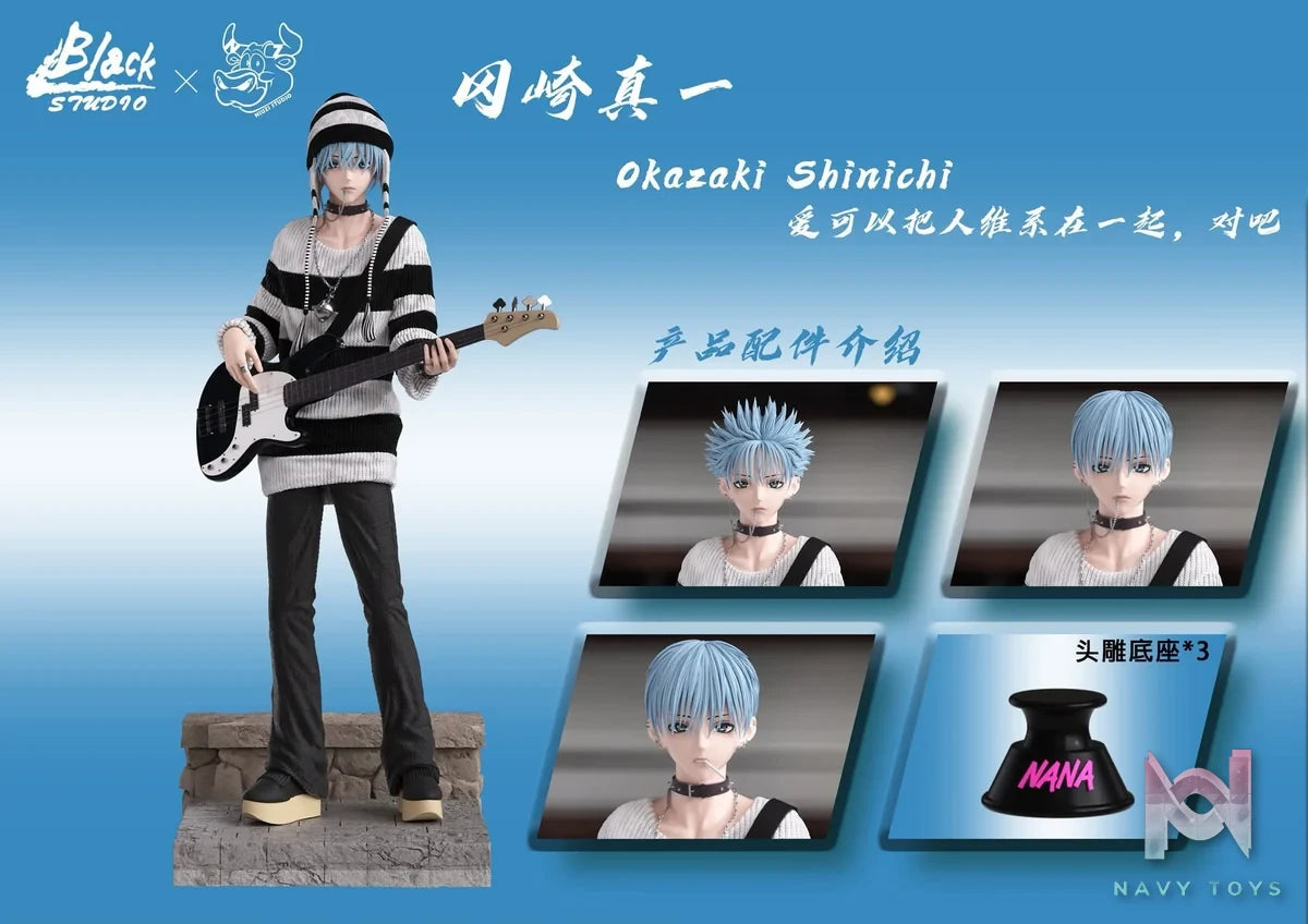 Okazaki Shinichi resin statue Black & NIUZI Studio anime figure