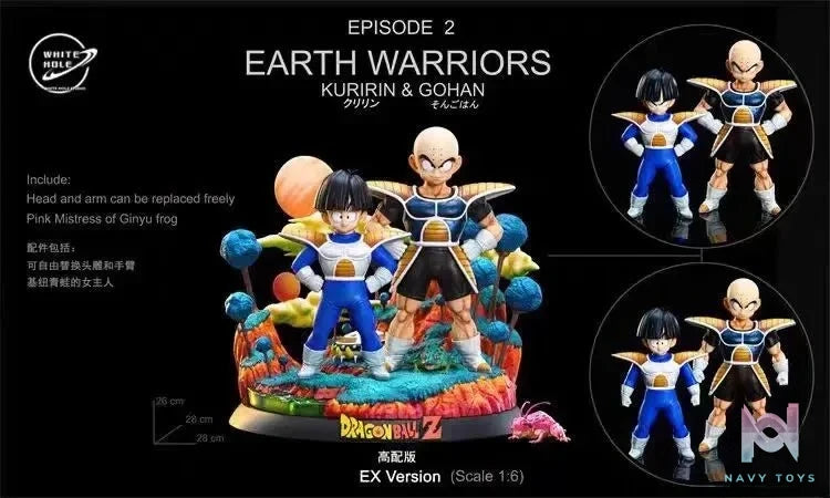 White hole Studio - Dragon Ball Namek Series: Earth Warriors Son Gohan & krillin resin statue Navy Toys anime figure