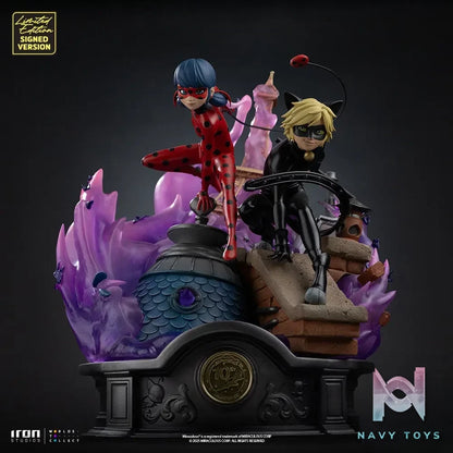 Iron Studio – Lady Bug and Cat Noir Miraculous 10th Anniversary Signed Edition – Deluxe Art Scale 1/10 Statue (Licensed)