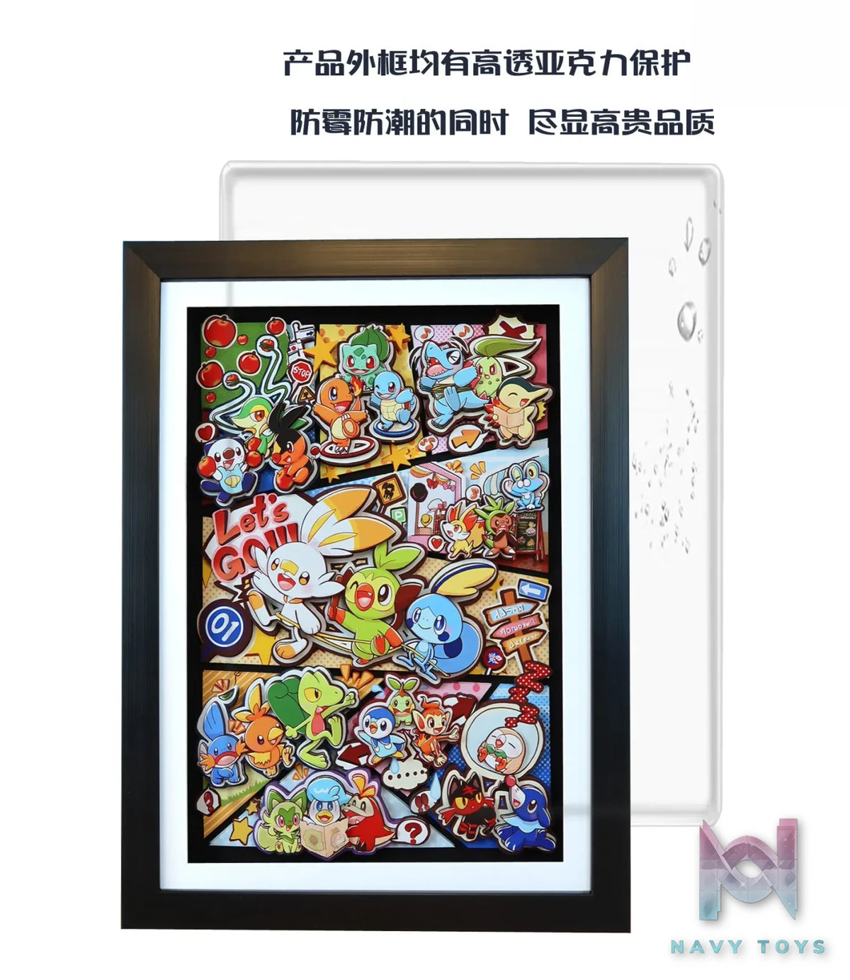 KALA HOME Studio – Pokémon Multiple Characters #15 3D Decorative Painting Pokémon