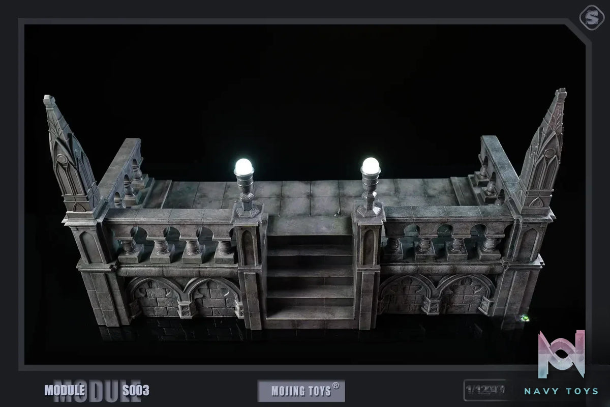 MOjingToys – Original 1/12Module Series Gothic Roof and Staircase Scene S003 (Licensed)
