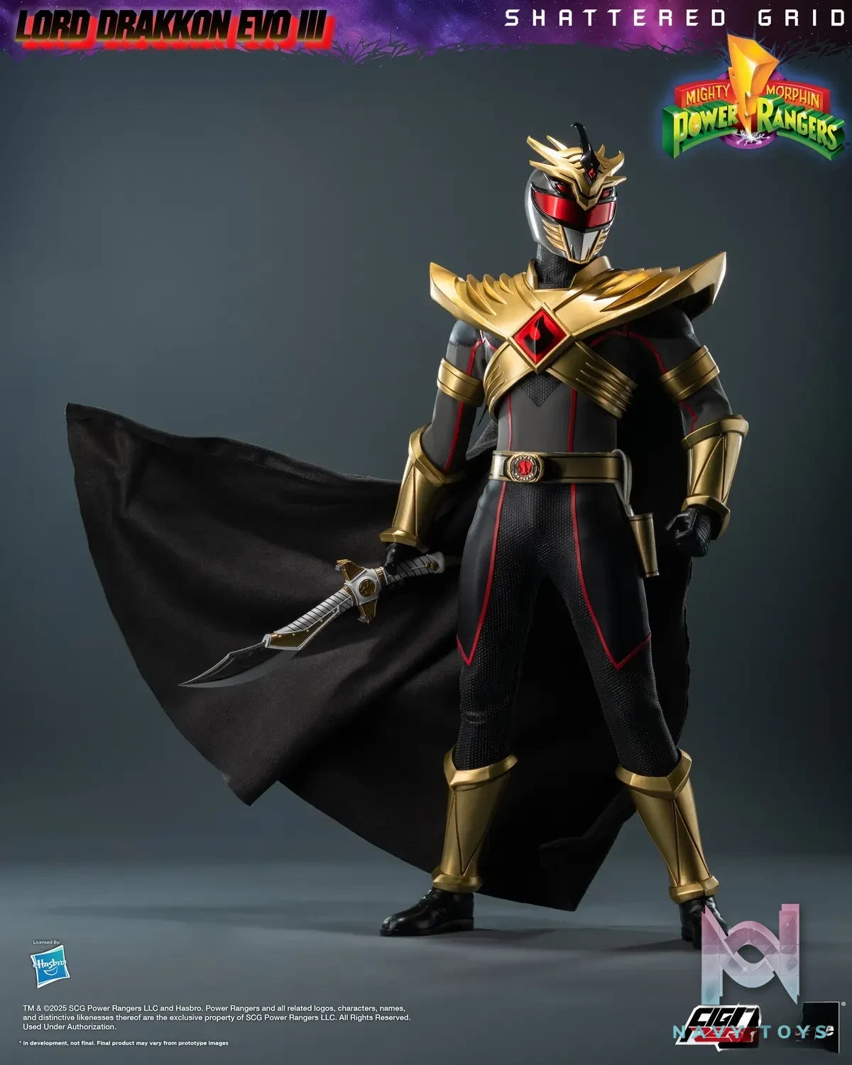 Threezero – Mighty Morphin Power Rangers: Shattered Grid FigZero 1/6 Lord Drakkon Evo III 3Z10260W0 (Licensed)