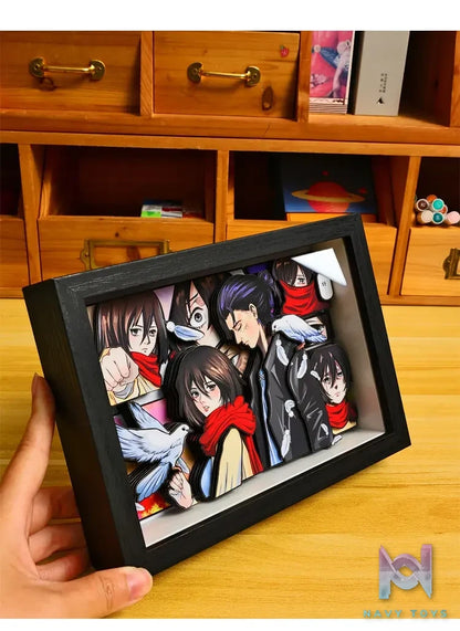 Yu Zhi Jiang Studio – Attack on Titan Multiple Characters 3D Decorative Painting Attack on Titan