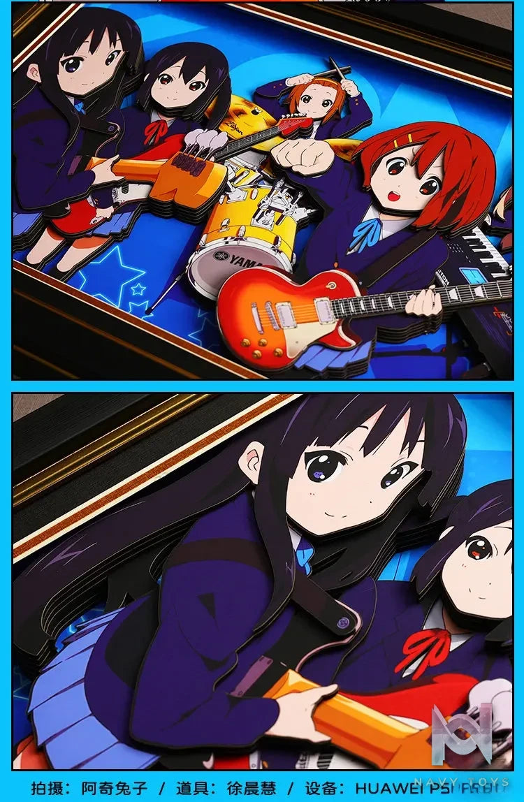 Yu Zhi Jiang Studio – K-ON! Multiple Characters Series #2 3D Decorative Painting K-ON!