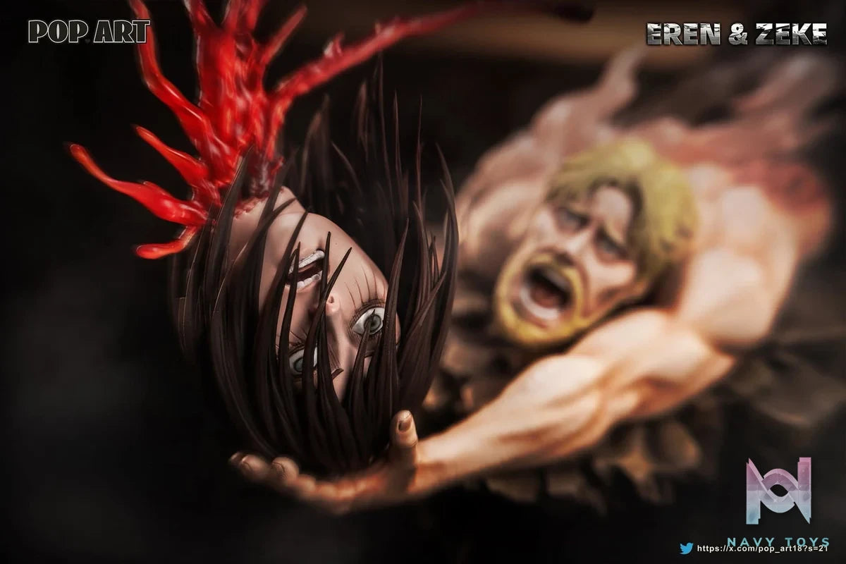 Eren & Zeke resin statue POP.ART Studio anime figure