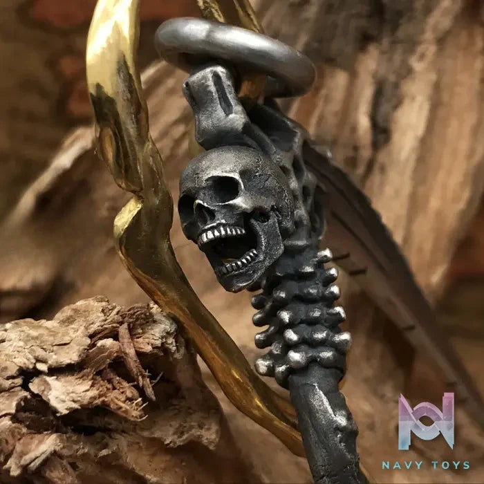 Shou Jiang Studio – Original “Grim Reaper’s Hell Scythe” Sterling Silver Pendant Original