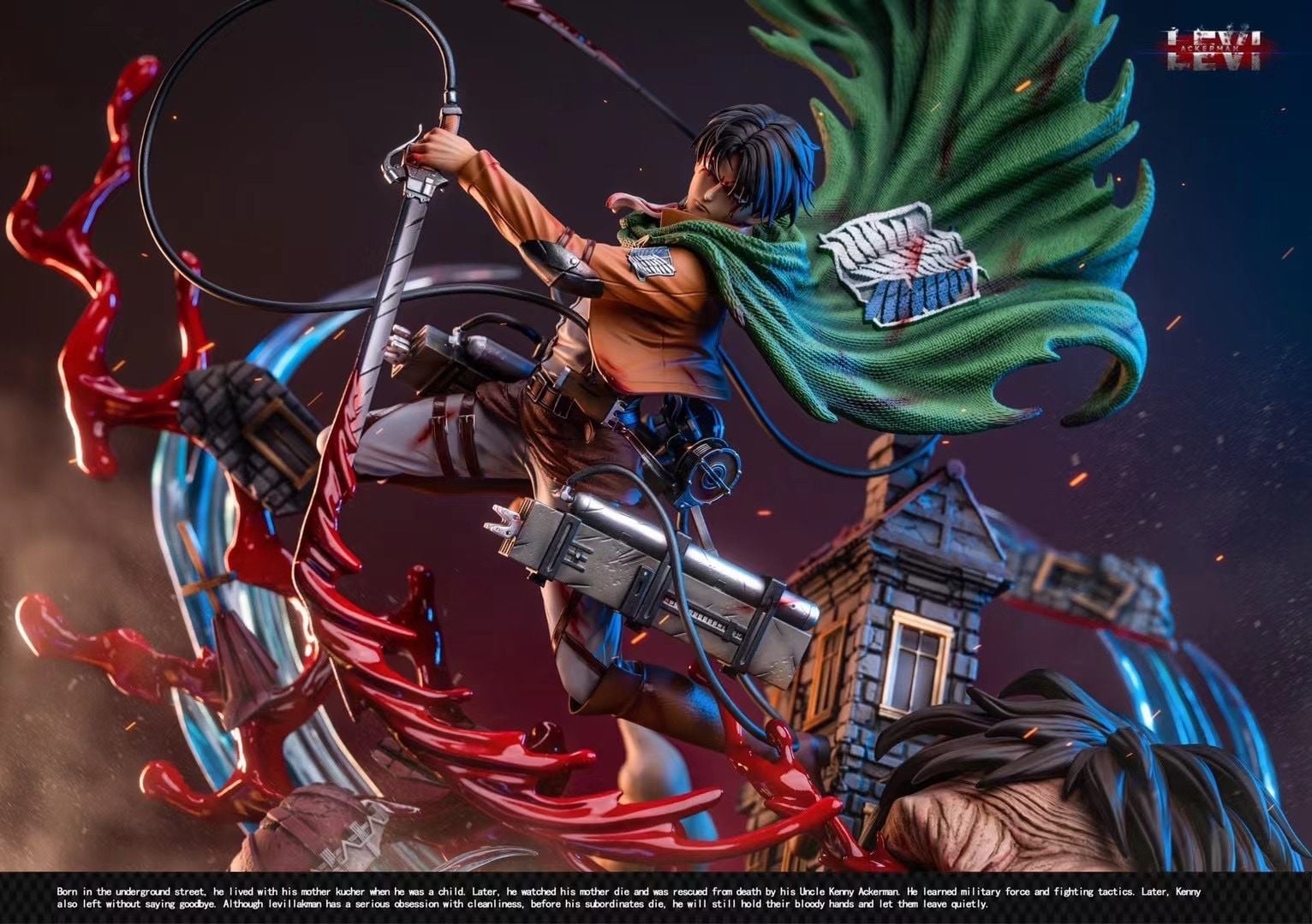 Levi VS Zeke resin statue dt studio anime figure