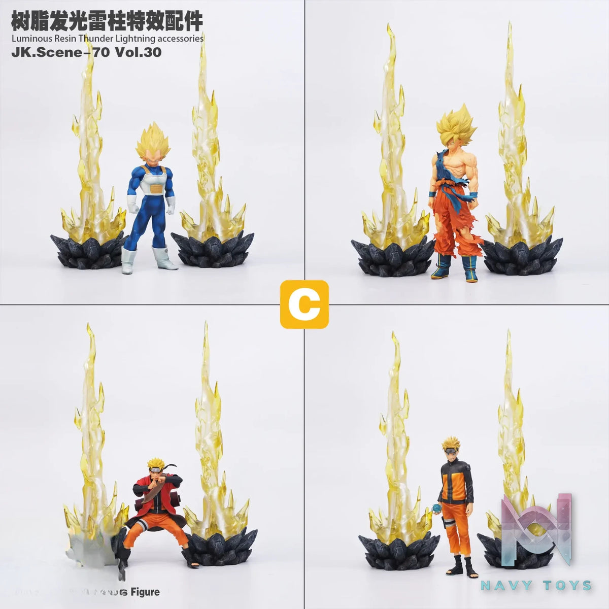 JacksDo Studio – Luminous Resin Thunder Lightning accessories One Piece